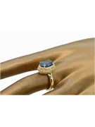 Ring Aquamarine 14K Yellow gold Vintage vrc068y